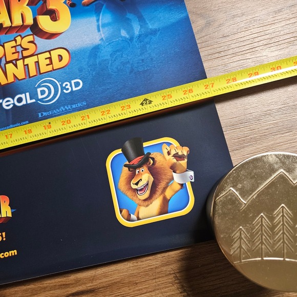 Madagascar 3: Europe's Most Wanted 2012 Promo Movie Poster 27x40 Ben Stiller - Picture 4 of 4